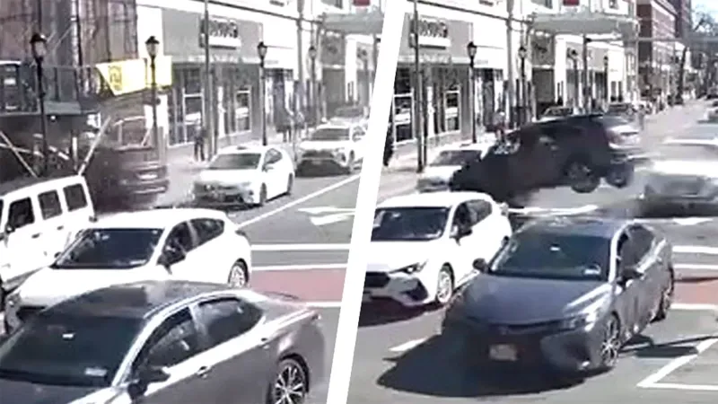 Acura MDX взлетел и врезался в Buffalo Wild Wings ...