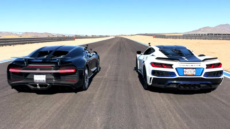 Дорогой Bugatti Chiron проиграл Corvette в гонке