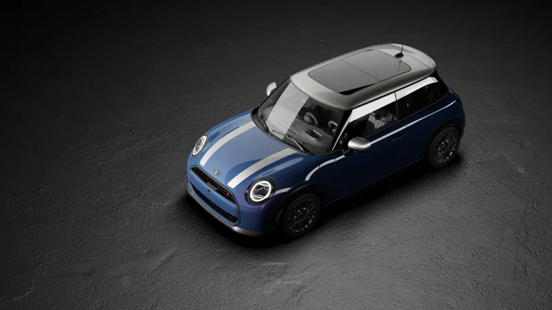 Инвертированная цветовая схема кузова и крыши автомобиля Mini