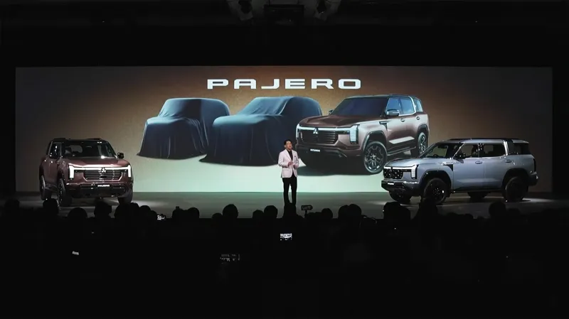 Заводской концепт нового кроссовера линейки Pajero в студийном освещении