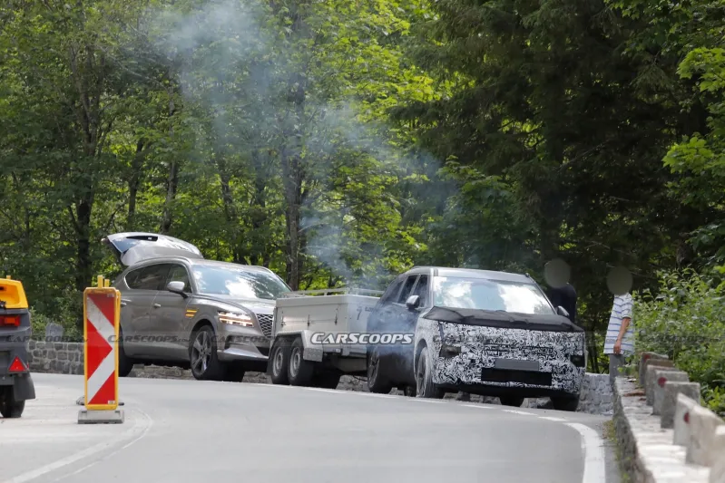 Внешний вид обновленного Hyundai Tucson во время тестов